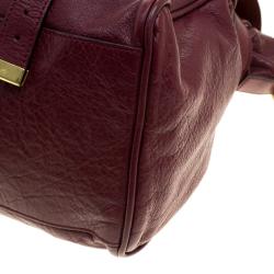 Mulberry Dark Red Leather Oversized Alexa Satchel