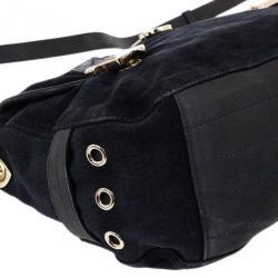 Pre Owned Mulberry Blue Suede Leather Tillie Tote