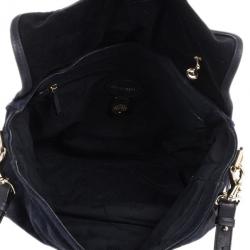 Pre Owned Mulberry Blue Suede Leather Tillie Tote