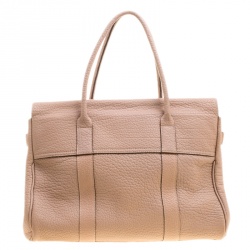 Pre Owned Mulberry Dusty Pink Grained Leather Bayswater Satchel