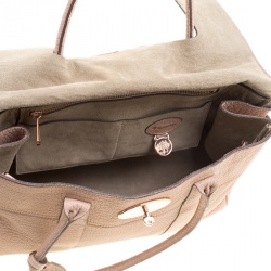 Pre Owned Mulberry Dusty Pink Grained Leather Bayswater Satchel