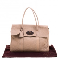 Pre Owned Mulberry Dusty Pink Grained Leather Bayswater Satchel