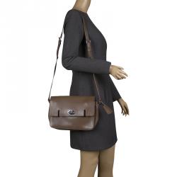 Pre Owned Mulberry Brown Leather Bayswater Shoulder Bag 