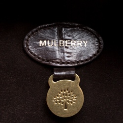 Pre Owned Mulberry Dark Brown Croc Embossed Leather Bayswater Satchel