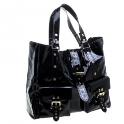 Mulberry Black Patent Leather Roxanne Tote