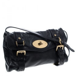 Mulberry Black Leather Alexa Shoulder Bag