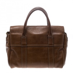 Mulberry Brown Grain Leather Small Bayswater Satchel