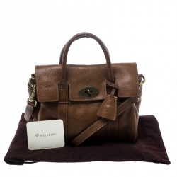 Mulberry Brown Grain Leather Small Bayswater Satchel