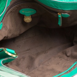 Mulberry Green Leather Oversized Alexa Satchel