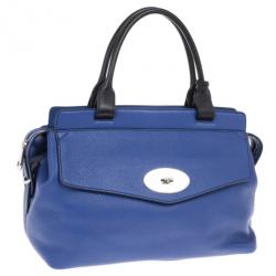 Pre Owned Mulberry Blue Leather Blenheim Shoulder Bag