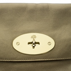 Pre Owned Mulberry Metallic Beige Leather Bayswater Satchel