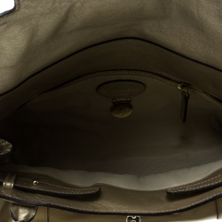 Pre Owned Mulberry Metallic Beige Leather Bayswater Satchel