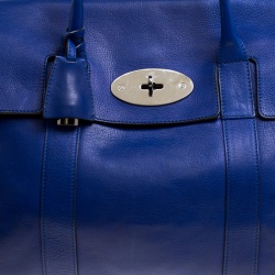 Pre Owned Mulberry Dark Blue Leather Bayswater Satchel