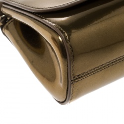 Mulberry Gold Patent Leather Mini Lily Crossbody Bag