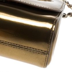Mulberry Gold Patent Leather Mini Lily Crossbody Bag