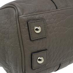 Pre Owned Mulberry Taupe Soft Croc Printed Bayswater Satchel