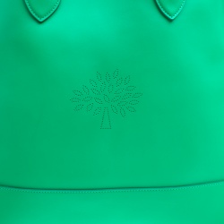 Pre Owned Mulberry Green Leather Blossom Shopper Tote