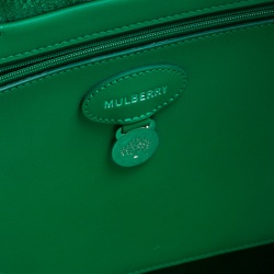 Pre Owned Mulberry Green Leather Blossom Shopper Tote