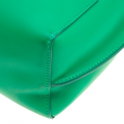 Pre Owned Mulberry Green Leather Blossom Shopper Tote