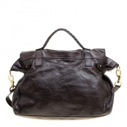 Mulberry Brown Leather Oversized Alexa Satchel