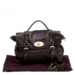 Mulberry Brown Leather Oversized Alexa Satchel