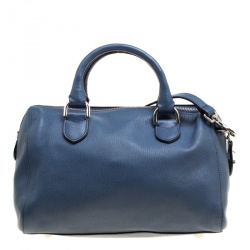 Mulberry Blue Leather Del Rey Top Handle Bag