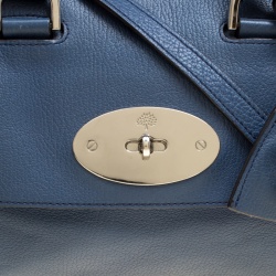 Mulberry Blue Leather Del Rey Top Handle Bag