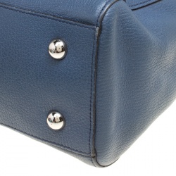 Mulberry Blue Leather Del Rey Top Handle Bag