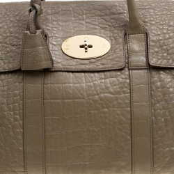 Pre Owned Mulberry Khaki Brown Leather Bayswater Satchel