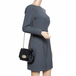 Pre Owned Mulberry Black Leather Lily Crossbody Bag