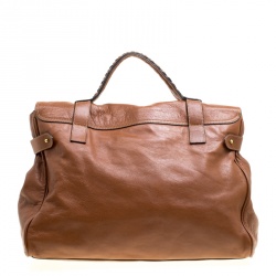 Mulberry Brown Leather Oversized Alexa Top Handle Bag