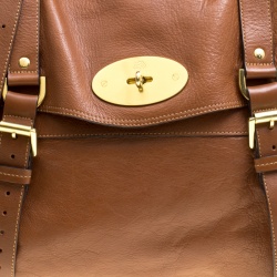 Mulberry Brown Leather Oversized Alexa Top Handle Bag