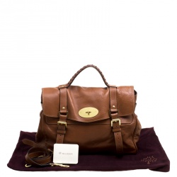 Mulberry Brown Leather Oversized Alexa Top Handle Bag