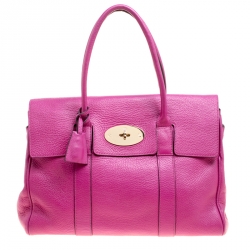 Mulberry Fuchsia Leather Bayswater Satchel