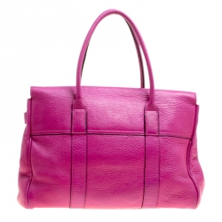 Mulberry Fuchsia Leather Bayswater Satchel