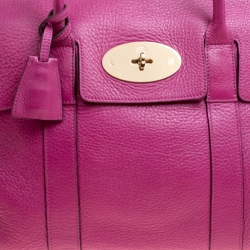 Mulberry Fuchsia Leather Bayswater Satchel