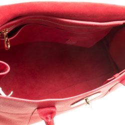 Pre Owned Mulberry Red Textured Leather Bayswater Satchel