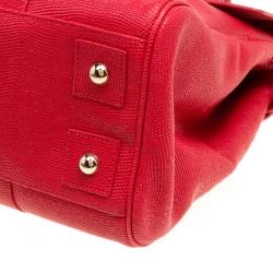 Pre Owned Mulberry Red Textured Leather Bayswater Satchel