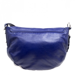 Pre Owned Mulberry Blue Grained Leather Daria Shoulder Bag