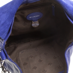 Pre Owned Mulberry Blue Grained Leather Daria Shoulder Bag