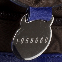 Pre Owned Mulberry Blue Grained Leather Daria Shoulder Bag