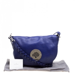 Pre Owned Mulberry Blue Grained Leather Daria Shoulder Bag