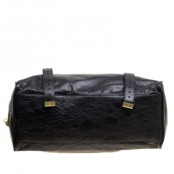 Pre Owned Mulberry Black Leather Oversized Alexa Top Handle Shoulder Bag