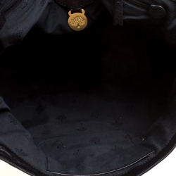 Pre Owned Mulberry Black Leather Oversized Alexa Top Handle Shoulder Bag