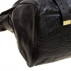 Pre Owned Mulberry Black Leather Oversized Alexa Top Handle Shoulder Bag