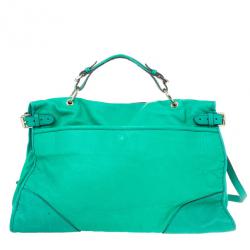 Pre Owned Mulberry Jungle Green Leather Satchel