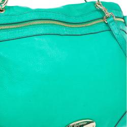 Pre Owned Mulberry Jungle Green Leather Satchel