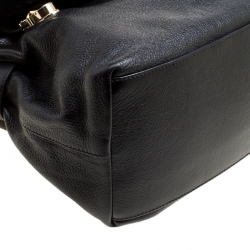 Pre Owned Mulberry Black Leather Postmans Lock Satchel