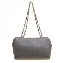 Pre Owned Mulberry Grey Leather Lily Shoulder Bag