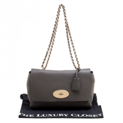 Pre Owned Mulberry Grey Leather Lily Shoulder Bag